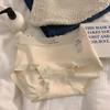 Classe A Xinjiang algodão cueca feminina de algodão macio virilha antibacteriano sem traços mulheres respirável cintura média meninas triângulo shorts