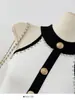 Vestido Blanco sin Mangas Hombros Descubiertos Estilo Chanel para Mujer, Otoño e Invierno, Estilo Socialité Puro y Elegante, Corte Ajustado, Capa Interior, Falda Corta Bodycon