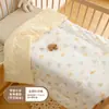 Manta de algodão puro para bebê para outono e inverno, espessa para aquecer, adequada para recém-nascidos, bebês e crianças em idade pré-escolar para cochilos e uso com ar condicionado