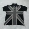Comércio Exterior Europeu e Americano Transfronteiriço Y2K Retro Punk Manga Curta Personalizado Estampado Solto Camisa Polo Camiseta Top para Moda de Rua