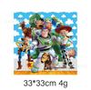 Traje de fiesta de Toy Story bandeja de papel desechable vaso de papel servilleta mantel bandera para jalar suministros para la decoración del ambiente de cumpleaños