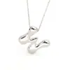Amazon Caliente 18k Globo Dorado Burbuja Lindo Gordito 26 Colgante de Alfabeto Inglés Collar Mujer