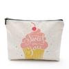 Bolsa de Maquillaje Transfronteriza Amazon Torre Eiffel con Letras, Bolsa Impermeable de Lino con Cremallera Impresa por Ambos Lados para Mujeres, Almacenamiento de Primavera