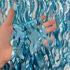 Nova Cortina de Seda de Chuva Estilo Lâmina Curva Cerâmica 1X2M Transfronteiriça Atacado Flor Puxador de Franja em Forma de S Adereços de Fundo para Decoração de Festa