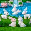 Paisaje en miniatura, figuras de animales de renos pequeñas, creativas y lindas, coleccionables de caja sorpresa, accesorios decorativos para paisajismo, pequeños adornos de escritorio
