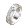 Anillo Ziqi Donglai Anillo de Moda para Hombre ins Anillo Individual Personalizado para Hombre Moda Antiguo Retro Anillo Xiangyun en Relieve