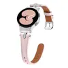 Aplicável para Samsung watch4/5 Pulseira de Couro com Strass em T Perfeito, Embutido, Afinando a Cintura, Pulseira de Couro para Smartwatch