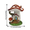 Adornos Pequeños de Paisajismo de Casa de Hongos Creativa Transfronteriza Casa de Hongos Roja Adornos de Paisaje Micro Artesanía de Resina Decoraciones