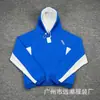 Marca de moda de estilo americano Me Parche Bordado Polar Calle Alta Holgada Otoño e Invierno Unisex Casual Manga Murciélago Sudadera con Capucha Invierno