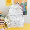 Mochila Amarilla Suave con Estrellitas Estilo Coreano Ins Sensación Curativa Mochila Diaria para la Escuela y Viajes para Chicas de Secundaria y Preparatoria