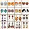 Brincos de Resina Estilo Vintage Europeu e Americano Transfronteiriços com Diamantes e Pérolas, Brincos de Luxo Leve de Alta Qualidade, Acessórios de Orelha Personalizados de Nicho Retrô