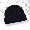 Gorro de Punto Liso para Otoño e Invierno para Hombres y Mujeres, Cálido Acrílico con Logo Bordado, Etiqueta Lavable, Gorro de Punto Versátil