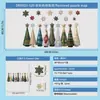 Decoraciones de Navidad, árbol, copos de nieve, pegatinas electrostáticas para puertas de vidrio, decoración de ventanas y sala de estar, ambiente, Amazon