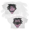 Camiseta Oversize de Manga Corta Estampado Plano de Personaje de Dibujos Animados Gótico Harajuku para Hombres y Mujeres, Top de Algodón Puro Hip-Hop Venta al por Mayor