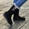 Botas de Algodão Espessas com Forro de Lã Versáteis, Tamanho Grande, Moda Casual Outono/Inverno 2026, Estilo Europeu e Americano para Comércio Transfronteiriço