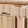 Gancho doble en forma de S de acero inoxidable, gancho para puerta sin perforación para colgar ropa, gancho S multifuncional para puertas de cocina, baño y gabinetes, montado en la pared