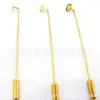 Agulha longa profissional rolha de borracha rolha de agulha de cobre tampa de agulha longa rolha de agulha dourada rolha de agulha cor de níquel agulha longa com rosca