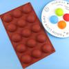 Em estoque atacado 15 par grande semicírculo silicone forma de bolo forma de chocolate forma de gelo laca de fogo cera forma vertical