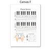 Pintura Decorativa Dibujos Animados Ingleses Símbolos Musicales Educación Temprana Educación Partitura Musical Habitación de Bebé Niños Dormitorio Póster Pintura sin Marco