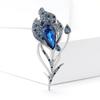 Nova high-end requintado liga strass broche de penas personalizado criativo das mulheres terno cardigan corpete jóias pinos