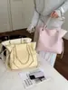 Bolsa Saco de Cor Sólida com Cordão Verão 2026, Estilosa e Simples, Adequada para o Trabalho e Deslocamento, Bolsa Transversal de Ombro