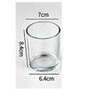 Vaso para velas de vidrio esmerilado de 220 ml, color sombreado, redondo, grueso, portavelas aromático transfronterizo de fábrica