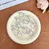 Joyería Coreana Niños Banda de Goma Plateada con Lazo Banda para el Cabello Anillo para el Pulgar de Perla Diadema Trenzada Cuerda para el Cabello de Bebé
