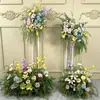 Arreglos Florales Artificiales Estilo Monet para Montaje de Escenas de Boda, Exhibidores de Ventanas Temáticos del Bosque, Paisajismo con Flores Artificiales y Arreglos Florales para Caminos