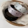 Diadema de Tela de Lunares Grandes Estilo Coreano con Ala Ancha, Elegante Diadema Alta para Uso Diario, Pasador, Lazo para el Cabello, Accesorio para el Cabello