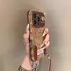 Adecuado para funda de teléfono Apple 17 Pro Max, cobertura total, a prueba de caídas, iPhone 16, diseño sin colisiones, 15, patrón floral marrón de nicho