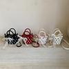 Bolsa Infantil Verano Nueva Linda Estampado de Lunares Bolso Cubo Charol Brillante Bolso de Mano para Niñas Bolso Cruzado para Labiales
