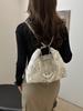 Bolsa de Lona Grande Capacidade Mochila Feminina 2024 Nova Moda de Verão Bolsa Tote Bolsa de Ombro para Estudantes Universitários
