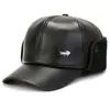 Nova Boina Masculina de Inverno com Forro de Veludo Espesso, Chapéu Plano Casual para Exterior, Quente, de Algodão, à Prova de Vento, Proteção para as Orelhas, Boné de Baseball
