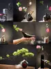 Decoração de Apresentação de Pratos de Restaurante de Hotel com Flores e Plantas, Decoração de Bandeja de Sashimi e Frutos do Mar, Guarnição de Sushi Japonês, Enfeites Criativos