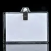 Conjunto de crachás de marca crachá cartão de identificação de estudante passe conjunto de cartões de trabalho cartão de trabalho transparente com clipe cartão de trabalho