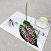 Simulación de Producto Nuevo Transfronterizo Planta Verde Hoja Única de Alocasia Hoja de Begonia Color Hoja de Taro Planta Decorativa Pared Sala de Estar Decorativa Hoja Verde