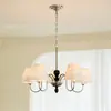 Coleção de Iluminação Residencial: Lustre de Concha para Sala de Estar de 9 Braços Designer Meio do Século, Lâmpada de Quarto com Braços de Latão Retrô Americano