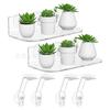Estante acrílico transparente para almacenamiento de plantas de pared, organizador creativo para sala de estar, estante para macetas de suculentas