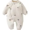 Ropa para salir de algodón puro para bebé Otoño e Invierno Categoría sin huesos a Recién nacido Mameluco de manga larga Mamelucos Mameluco