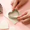 Molde cortador de galletas de acero inoxidable, forma de corazón de amor, herramienta de corte para hornear tortillas de frutas, molde de acero inoxidable