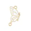 Al por mayor Versión Coreana Creativo Doble Colgante Patrón de Mariposa Blanco y Negro Goteo de Aceite Pulsera de Aleación Collar Colgante Joyería Accesorios DIY
