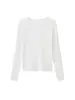 Louvre Outono Novo Estilo Coreano Simples Fashionável Gola Redonda Estilo Básico Multicor Tencel Camada Base Camiseta Amigo da Pele Top Feminino
