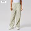 Pantalones casuales holgados para mujer, pantalones rectos de pierna ancha transpirables de secado rápido con cordones en los pies, pantalones deportivos de montañismo para exteriores D25078
