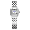 2023 Nuevo Reloj Cuadrado Pequeño Fábrica Cabello Liso Moda Elegante Retro Romano Reloj para Mujer Reloj de Cuarzo Impermeable Reloj de Comercio Exterior