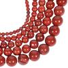 Ventas Directas de Fábrica Accesorios de Joyería Piedra Roja Cuentas Sueltas Cuentas para Pulsera DIY Cuentas Redondas de Jaspe Rojo Productos Semiterminados al Mayoreo
