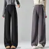 Ropa exterior nueva de otoño de corte holgado para mujeres embarazadas, traje estilo Yamamoto de capa de aire, pantalones de pierna ancha, versión coreana con cintura con cordón, pantalones de maternidad versátiles