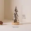 Decorações de Balcão de Árvore de Natal de Madeira Transfronteiriça, Decorações de Mesa de Árvore de Bétula Natural e Tília com Renas, Decorações de Janela de Hotel