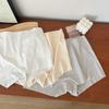 Pantalones de Seda Helada 7A para Mujer, Anti-Exposición, Estilo Delgado de Verano, Cintura Media, Ropa Interior Básica para Mujer, Levanta Glúteos, Pantalones Cortos tipo Boxer, Color Nude Pantalones de Seguridad