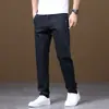 Pantalones Casuales de Verano de Gama Alta para Hombre, Corte Delgado, Modernos, Lujo Ligero, Elásticos, Versátiles, Pantalones Rectos Frescos