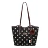 Bolso de Moda Estilo Coreano con Lunares para Mujer 2026 Nuevo Bolso Tote Casual con Bloques de Color Bolso de Hombro Individual de Gran Capacidad para Salir y Viajar al Trabajo